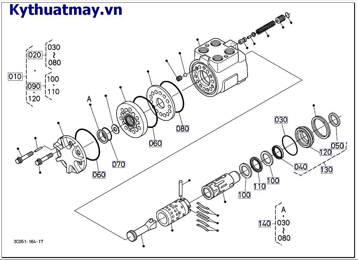 điều khiển hệ thống lái linh kiện ( cũ) 50001 đến 79185